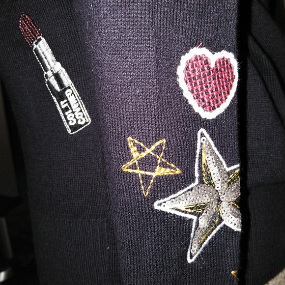 Torrid Black Sweater Patches NEW - Picture 3 of 7